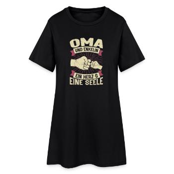Grand-mère et petite-fille Un cœur et une âme - Robe T-shirt Femme - noir - Devant