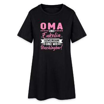 Mamie et petite-fille Ensemble, nous sommes imbattables - Robe T-shirt Femme - noir - Devant