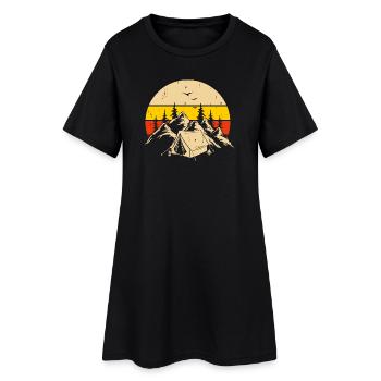 Randonnée Randonneur Alpiniste Cadeau - Robe T-shirt Femme - noir - Devant