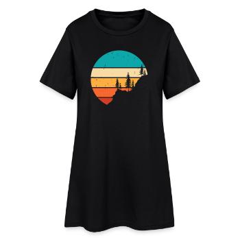 Randonnée Randonneur Alpiniste Cadeau - Robe T-shirt Femme - noir - Devant