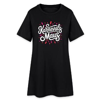Karnevalsmaus Karneval Köln Kölner Karnevals Maus - Frauen T-Shirt-Kleid - Schwarz - Vorne