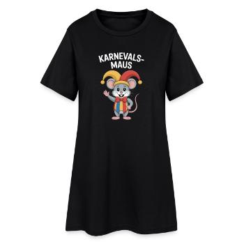 Karnevalsmaus Karneval Köln Kölner Karnevals Maus - Frauen T-Shirt-Kleid - Schwarz - Vorne