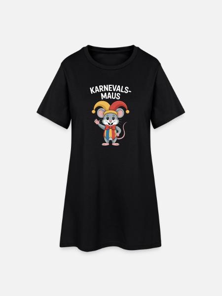 Karnevalsmaus Karneval Köln Kölner Karnevals Maus - Frauen T-Shirt-Kleid - Schwarz