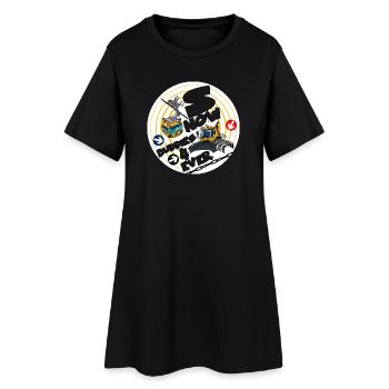 1423-snow_buddies_geel - Robe T-shirt Femme - noir - Devant