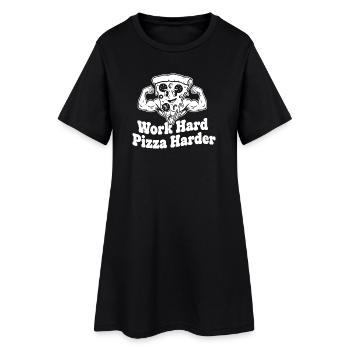 Pizza Kraft Motif - Robe T-shirt Femme - noir - Devant