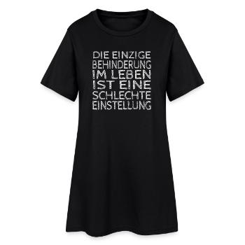 Le seul handicap : une mauvaise attitude - Robe T-shirt Femme - noir - Devant