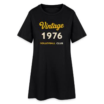 Millésime 1976 – Volleyball Club Rétro Année de naissance - Robe T-shirt Femme - noir - Devant