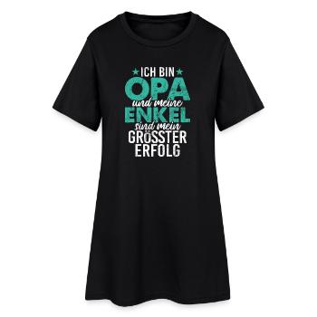 Je suis un grand-père et mes petits-enfants sont ma réussite - Robe T-shirt Femme - noir - Devant