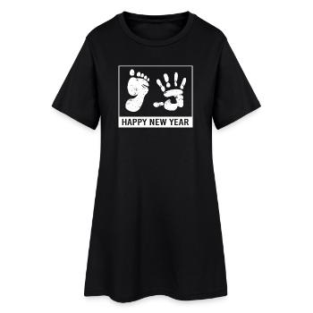 Gender Reveal Réveillon du Nouvel An - Robe T-shirt Femme - noir - Devant