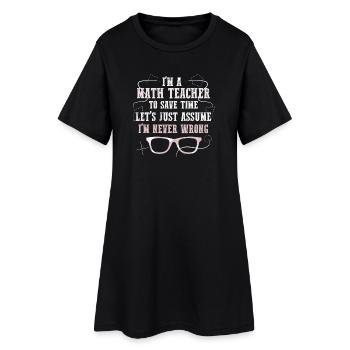 Math Teacher Geometry School Mathematics - Women’s T-Shirt Dress - black - Front