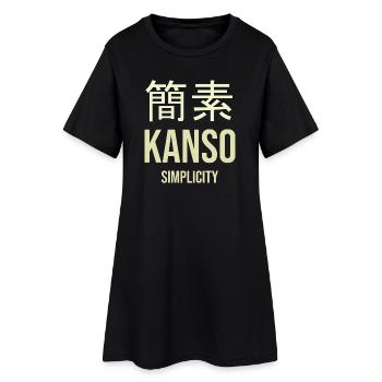 Kanji Simplicity Streamlined - Women’s T-Shirt Dress - black - Front