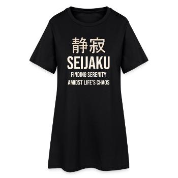 Seijaku Sérénité au Cœur du Chaos - Robe T-shirt Femme - noir - Devant