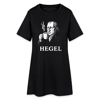 Hegel Coffee Portrait - Robe T-shirt Femme - noir - Devant