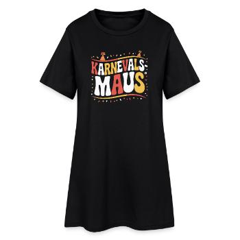 Karnevalsmaus Karneval Köln Kölner Karnevals Maus - Frauen T-Shirt-Kleid - Schwarz - Vorne