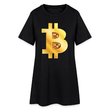 Bitcoin Or - Robe T-shirt Femme - noir - Devant