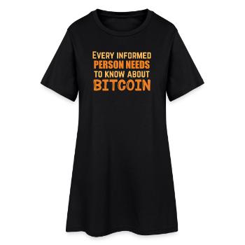 Bitcoin informé - Robe T-shirt Femme - noir - Devant