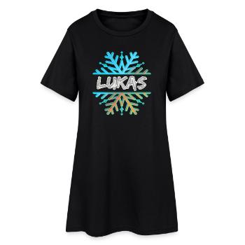 Lukas - Robe T-shirt Femme - noir - Devant