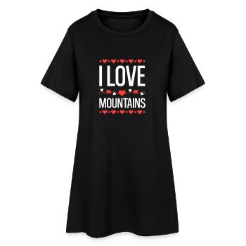 J’adore la montagne - Robe T-shirt Femme - noir - Devant