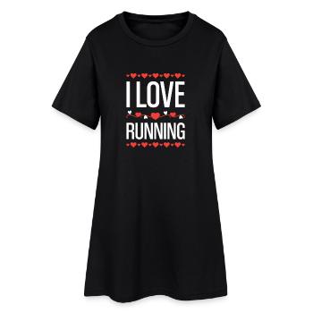 J’adore courir - Robe T-shirt Femme - noir - Devant