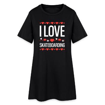 J’adore le skateboard - Robe T-shirt Femme - noir - Devant