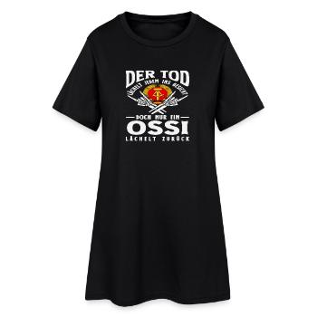 La mort sourit Ossi en disant la fierté de la RDA - Robe T-shirt Femme - noir - Devant