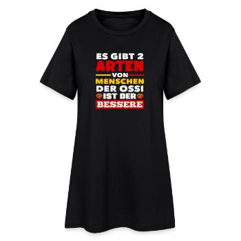 2 types de personnes Ossi disant fierté de la RDA - Robe T-shirt Femme - noir - Devant