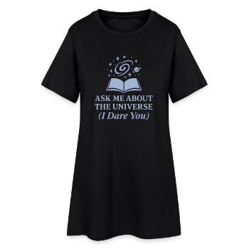 Spacecore Humour Cosmique Galaxie Univers Citation - Robe T-shirt Femme - noir - Devant