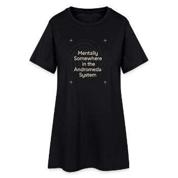 Spacecore Humour Cosmique Galaxie Univers Citation - Robe T-shirt Femme - noir - Devant