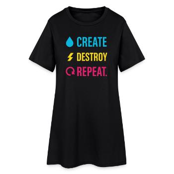Creative Mindset, Artist Humor, More Chaos - Women’s T-Shirt Dress - black - Front