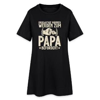 De grands hommes sont promus au rang de papa - Robe T-shirt Femme - noir - Devant