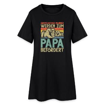 De grands hommes sont promus au rang de papa - Robe T-shirt Femme - noir - Devant