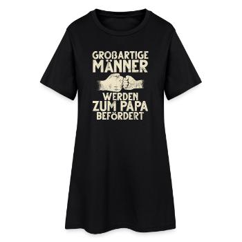 De grands hommes sont promus au rang de papa - Robe T-shirt Femme - noir - Devant