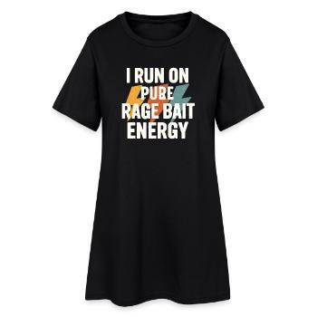 I Run on Pure Rage Energy, Funny Saying  - Women’s T-Shirt Dress - black - Front