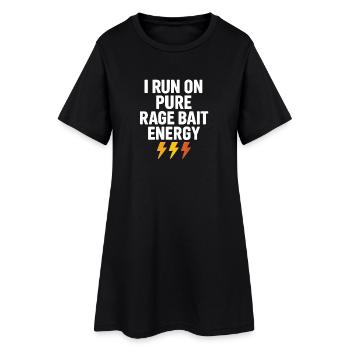 Pure Rage Bait Energy, Funny Saying  - Women’s T-Shirt Dress - black - Front