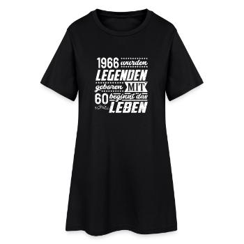 Legends 1966 Birthday Grunge Music Life - Women’s T-Shirt Dress - black - Front