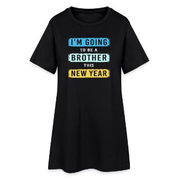 Sexe Révélation Réveillon Nouvel An Nouvel An - Robe T-shirt Femme - noir - Devant