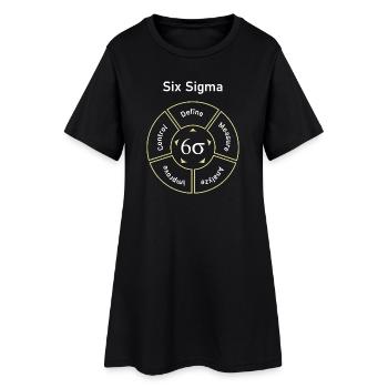 Six Sigma Processus Définir Mesurer - Robe T-shirt Femme - noir - Devant