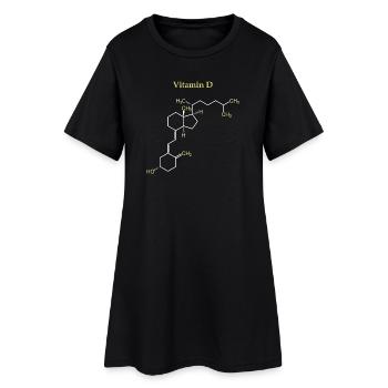 Vitamin D Structure - Women’s T-Shirt Dress - black - Front