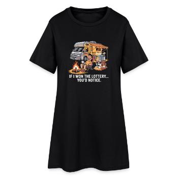 C’est drôle si je gagnais à la loterie, vous remarqueriez un yacht - Robe T-shirt Femme - noir - Devant