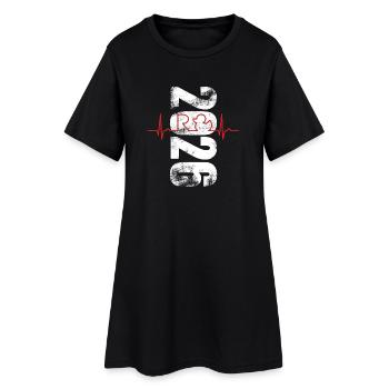 Rente 2026 - Retraite - Courbe ECG de rente - Robe T-shirt Femme - noir - Devant