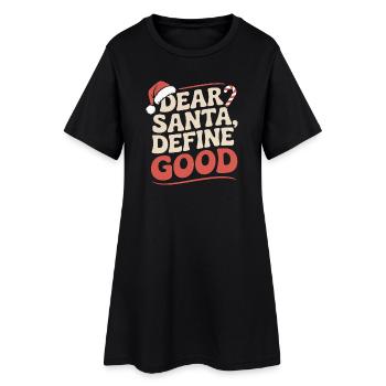 design de Noël sarcastique - Robe T-shirt Femme - noir - Devant