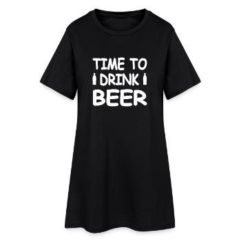 Bière - Robe T-shirt Femme - noir - Devant
