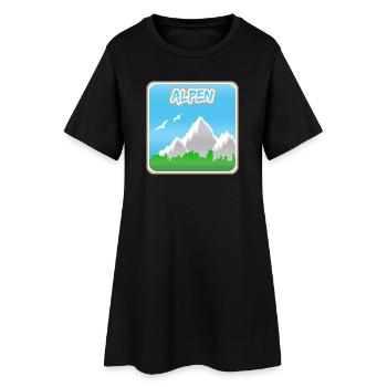 Alpinisme Alpes - Robe T-shirt Femme - noir - Devant