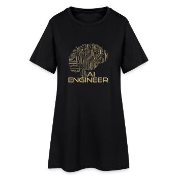 Ingénieur IA – Intelligence Artificielle & Technologie - Robe T-shirt Femme - noir - Devant