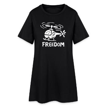 Helicopter Freedom – Conception de vol amusante pour Freih - Robe T-shirt Femme - noir - Devant
