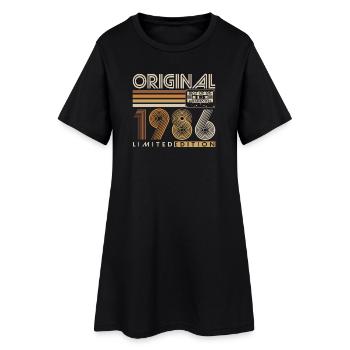 Original_1986_Jahrgang_Geburtstag_Geschenk_Retro - Frauen T-Shirt-Kleid - Schwarz - Vorne
