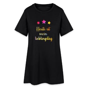 heute_ist_mein_lieblingstag_sterne_- - Robe T-shirt Femme - noir - Devant
