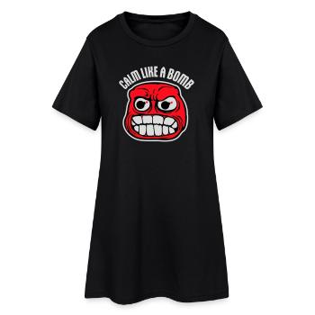 Calme comme une bombe Paradoxe Ironie Humour Blague explosive - Robe T-shirt Femme - noir - Devant