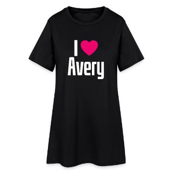 J’aime Avery Pink Heart J’aime Avery - Robe T-shirt Femme - noir - Devant