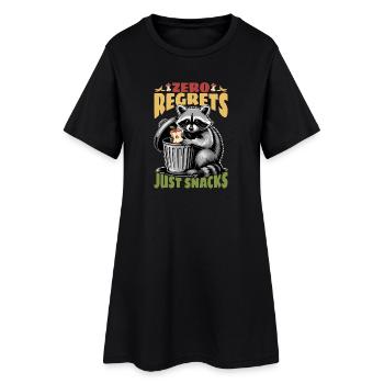 Drôle de raton laveur - Robe T-shirt Femme - noir - Devant